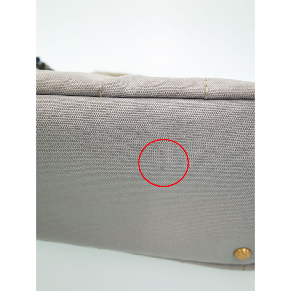 Prada handles Tote Canapa canvas handbag Gray top 2way - Picture 9 of 9